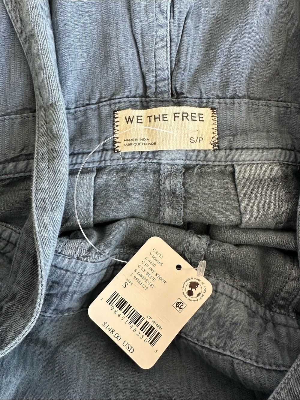 Free People | We The Free • Felix Tapered Overalls Flint Stone Blue - Picture 6 of 14